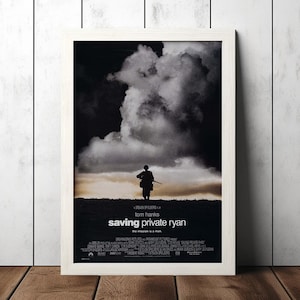 Saving Private Ryan (1998) Classic Movie Poster - Film Fan Collectibles - Vintage Movie Poster - Home Decor - Wall Art