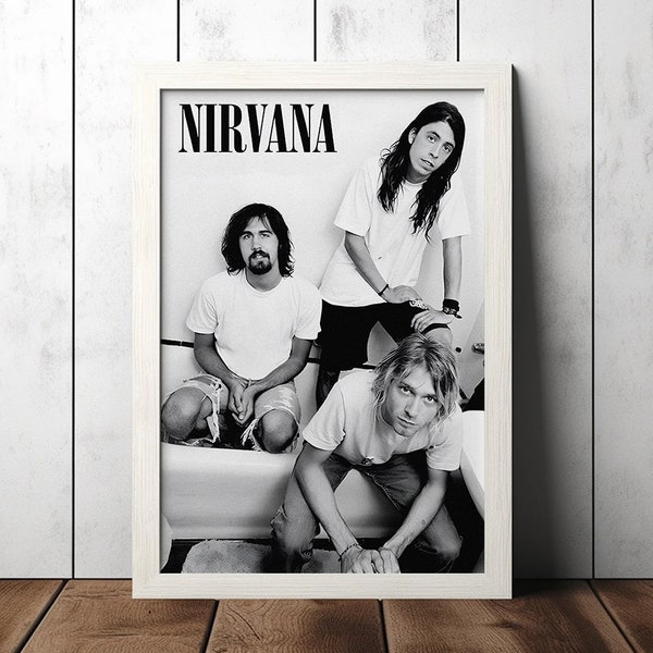 Cartel de Nirvana - Cartel de arte - Coleccionables de fans de la música - Cartel de música vintage - Decoración del hogar - Arte de la pared