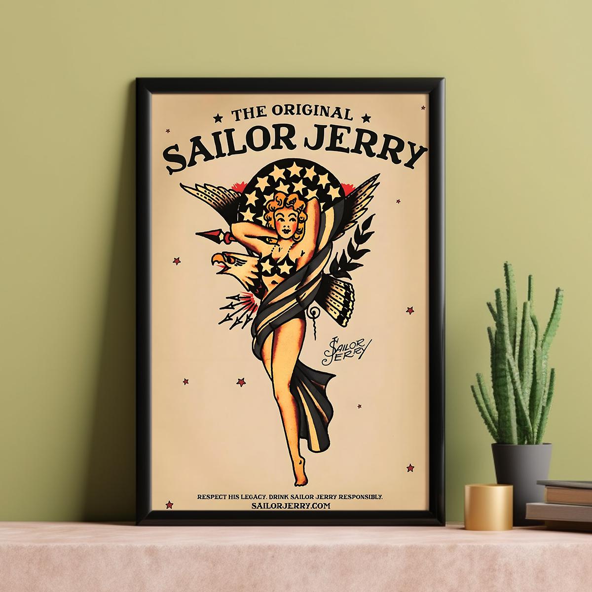 Sailor Jerry Spiced Rum Art Poster - Film Fan Collectibles