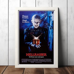 Hellraiser (1987) klassieke filmposter - filmfan verzamelobjecten - vintage filmposter - woondecoratie - kunst aan de muur - posters cadeaus