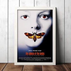 The Silence of the Lambs (1991) Classic Vintage Movie Poster - Film Fan Collectibles - Home Decor - Wall Art - Posters Gifts
