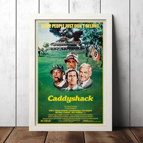 Caddyshack (1980) affiche de film classique - objets de collection de cinéphiles - affiche de film vintage - décoration d'intérieur - art mural - affiches cadeaux