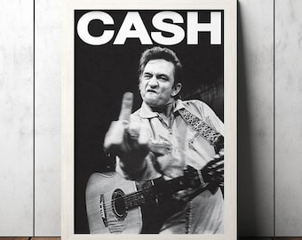 Johnny Cash - Cash Poster - Music Fan Collectibles - Vintage Music Poster - Home Decor - Wall Art