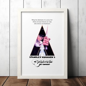 A Clockwork Orange (1972) Vintage Classic Movie Poster - Film Fan Collectibles - Vintage Movie Poster - Home Decor - Wall Art