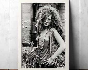 Janis Joplin Poster - Music Fan Collectibles - Vintage Music Poster - Home Decor - Wall Art