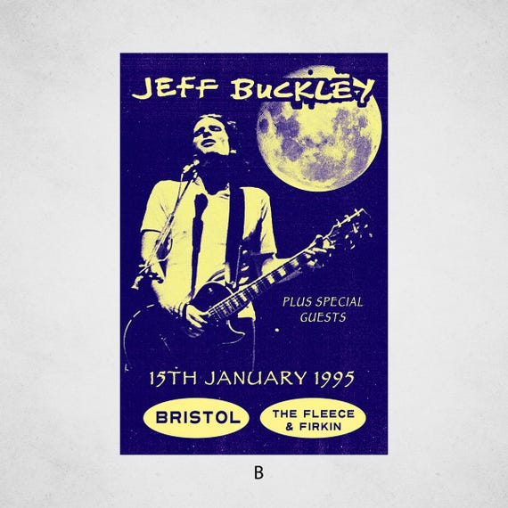 NUEYES Jeff Buckley - Impression Sur Toile - Décoration Murale - Pour Chambre à Coucher Et Salon - 40 X 60 Cm - Style Cadre