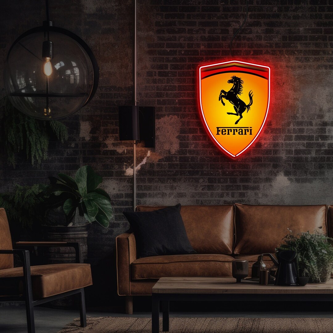 Ferrari Neon Sign Ferrari Led Sign Ferrari Led Lamp Sport Etsy Canada