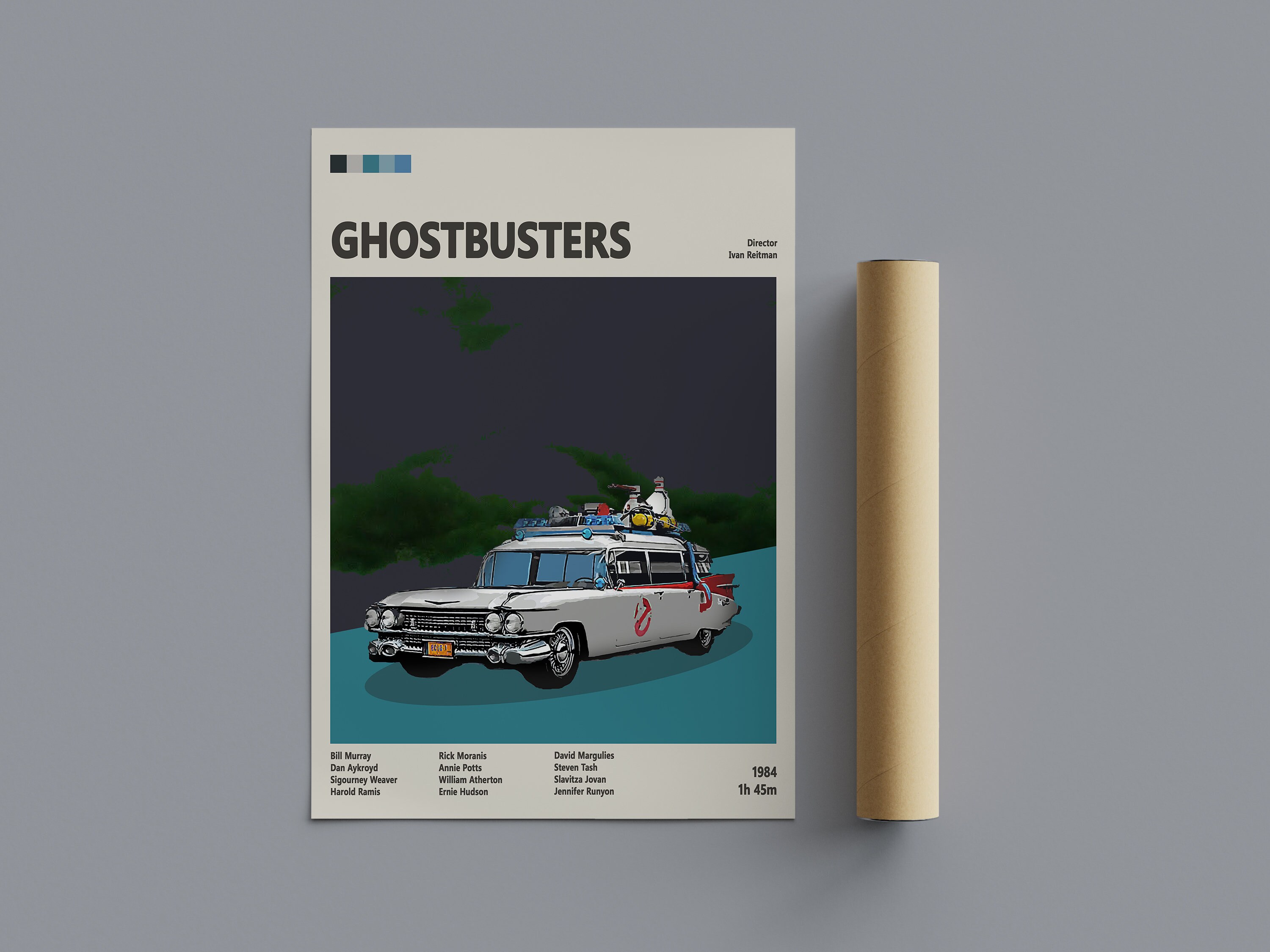 Vintage The Real Ghostbusters Paper Napkins Square années 1980