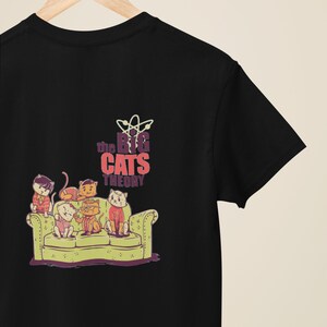The Big Cat Theory-Camiseta del programa de televisión The Big Bang Theory, regalo de Meme, camiseta divertida estilo camiseta, camisa musical Unisex imagen 1