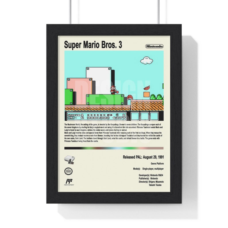 Super Mario Bros. Poster Video Game Art Print Gaming Gift Etsy UK