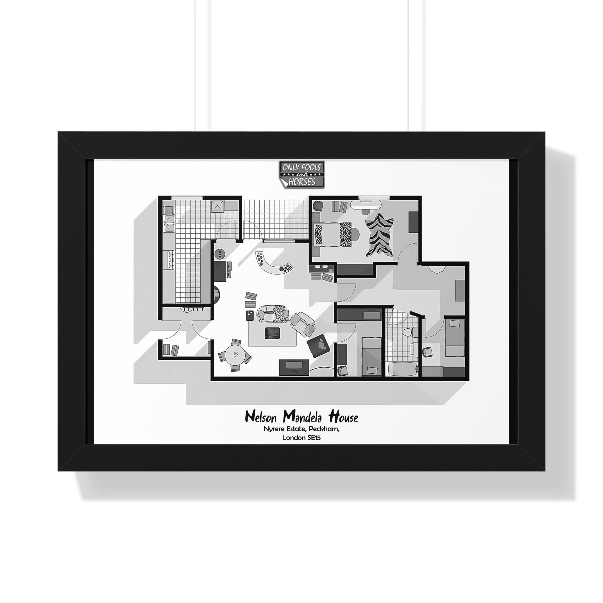 Only Fools and Horses TV Show Apartment Floor Plan Only Etsy