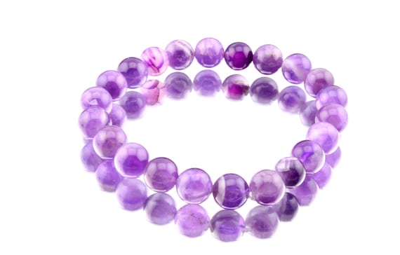 Chevron Amethyst Bracelet 6mm 8mm Healing Jewelry  Intuition & Calmness Crystal Bracelet Spiritual Growth Bracelet Natural Gemstone Jewelry