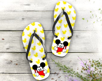 Beach Flip Flops, Disney Sandals, Unisex Flip Flops, Gift for Her, Fun Beach Shoes, Flipflops, Gift for Him, Summer Sandals, Womens Sandals,