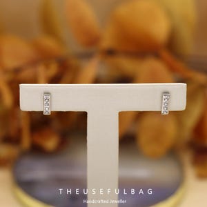 S925 Sterling Silver Geometric Diamond-Inlaid Stud Earrings