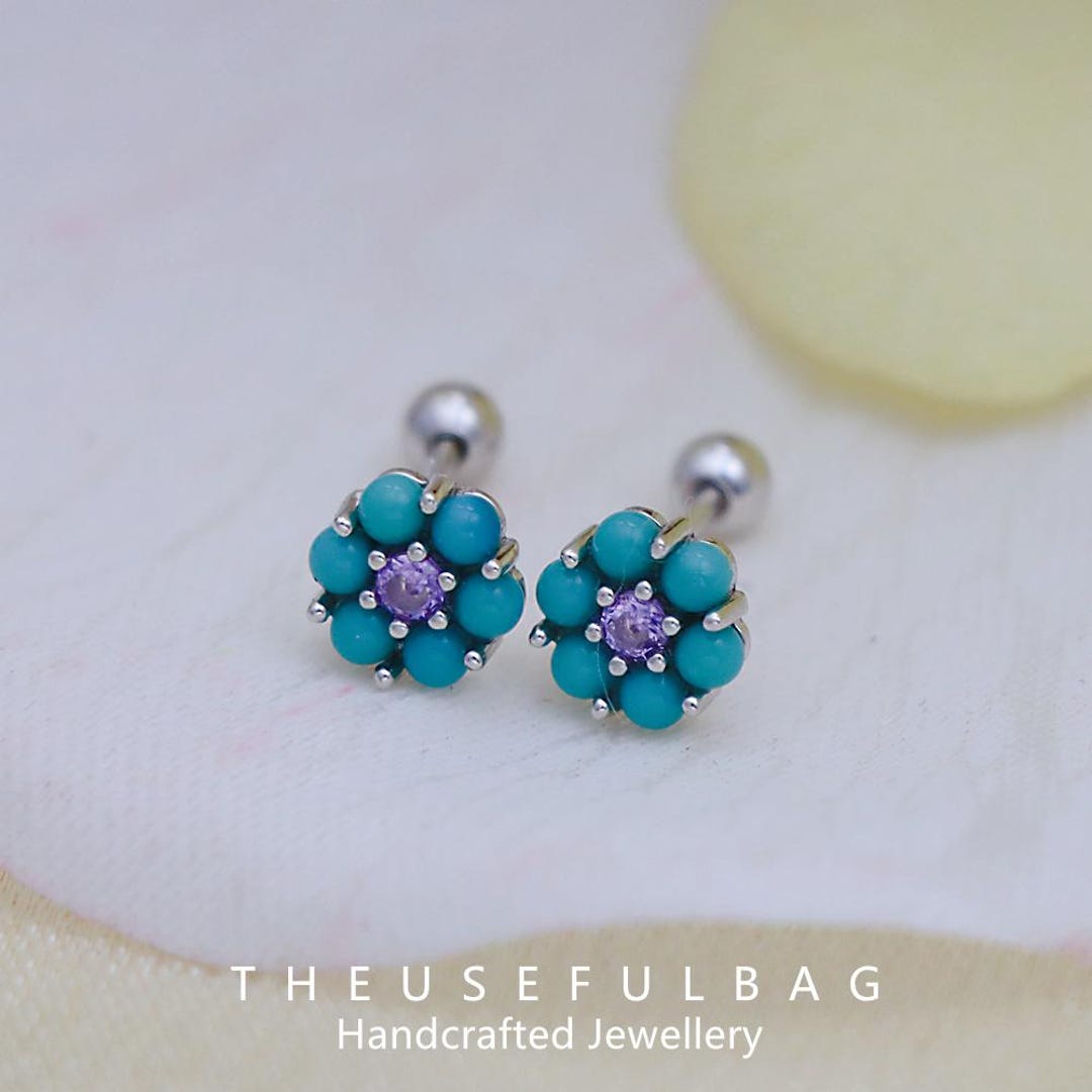 Zilveren bloemoorbellen, delicate studs, kleine bloemoorbellen, bruidsmeisjestekers, Witchy-oorbellen, vintage geïnspireerde sieraden, cadeau voor haar - België
