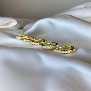 CZ Diamond Huggie Hoop Earrings Small Cartilage & Helix Hoop Earrings, mother's day gifts, Gift For Mom