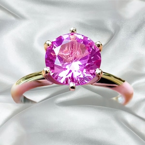 solitaire pink sapphire engagement ring, black friday, thanks giving, cyber Monday, 925 sterling silver ring, handmade ring, gift for her