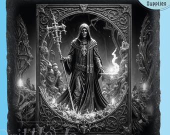 Laser Engrave, Laser PNG File, Lightburn, Xtool, Glowforge, Co2, CNC, gothic png, death warrior, skull engraving, slate file, laser ready