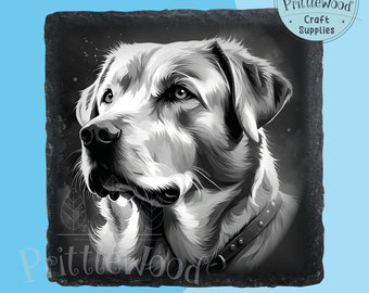 Labrador lasergravering PNG-fil, skifferkonst (digital nedladdning)