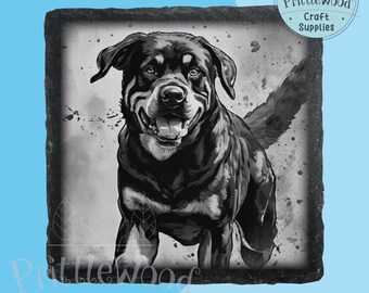 Laser png-fil, laserfil, Lightburn, Xtool, Glowforge, CO2, rottweiler png, 3D-illusion, hundgravyr, skifferlaser, digital hundfil