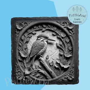 Eisvogel png, Laser png datei, Laser File, Lightburn, Xtool, Glowforge, Co2, png, 3D Illusion, Vogel Gravur, Schiefer Laser, digitale Datei