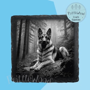 Duitse herder laser png-bestand, laserbestand, Lightburn, Xtool, Glowforge, Co2, Duitse herder png, hondengravure, leisteenbestand, Elzasser bestand,