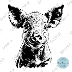 Cute pig Png, piglet Svg, glowforge svg, lightburn file, laser engrave, pig Svg, laser file, piggy Clipart Vector Cutting, engraving file