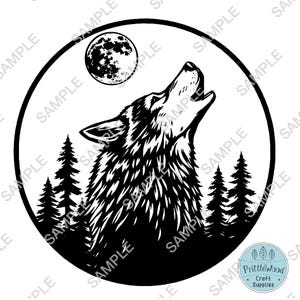 wolf Png, wolf Svg, glowforge svg, wolf glowforge file, lightburn file, laser engrave, chopping board, laser file ,wolf engraving file