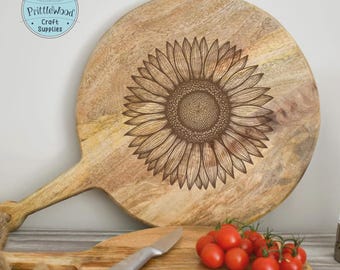 Sunflower Engraving File, Laser Cut Design (Digital Download)
