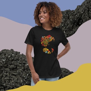 Black Woman Silhouette Logo T-Shirt