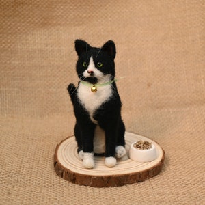 Mini Felted Wool Cat,Felted Wool Crafts,Felted Miniature,Small Felted Decorations,Gifts For Her,Gifts For Cat Lovers,Bjd Cat Dolls,Dollhouse