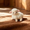 Needle Felted Wool Sheep Figurine – Handmade Lamb Desk Decor