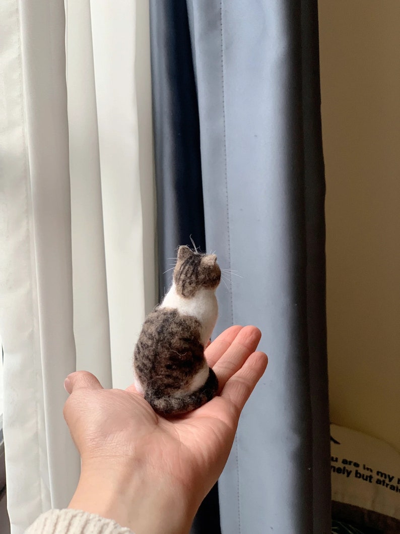 Custom Pet Portrait Felted Cat,felted Wool Crafts,felted Miniature