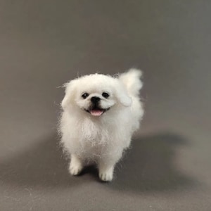 Needle Felted Dog,Pekingese,Pet Replica Puppy,Felted Wool Crafts,Felted Miniature,Small Felted Decoration,Gifts For Her,Gift For Dog Lovers