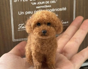 Mini felt wool dog,Felt wool crafts, Felt miniature, Small felt decorations, Gifts for her, gifts for dog lovers, BJD dog doll, Dollhouse