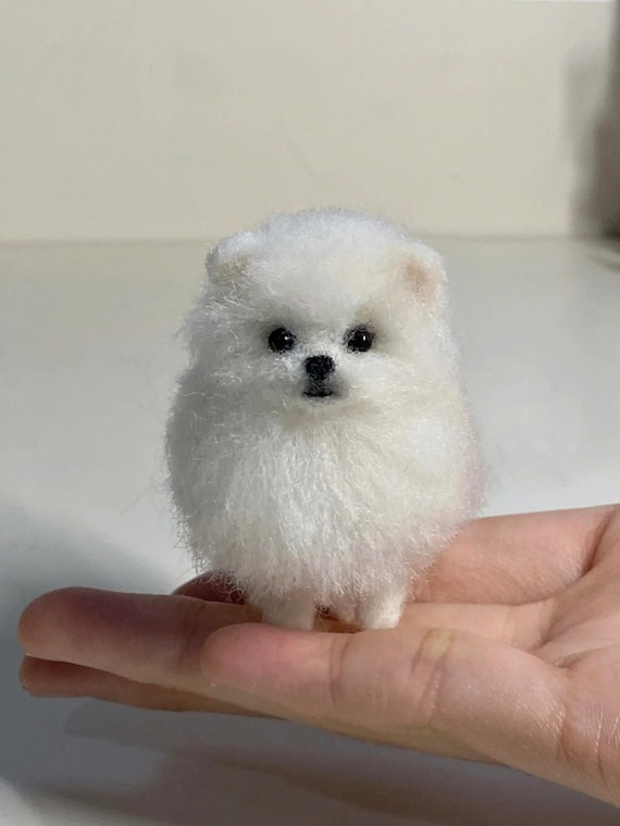 Needle Felted Pomeranian Puppy, Pet Replica, Miniature Wool Dog - Etsy