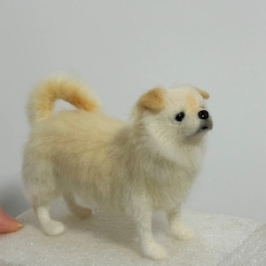 Needle Felted Dog,Pet Replica Puppy,Felted Wool Crafts,Felted Miniature,Small Felted Decorations,Gifts For Dog Lovers,Mother&#39;s day gift