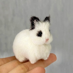 Mini Felted Wool Bunny,Felted Wool Crafts,Felted Miniature,Small Felted Decorations,Gifts For Her,gifts for rabbit lovers,Felted Bunny dolls