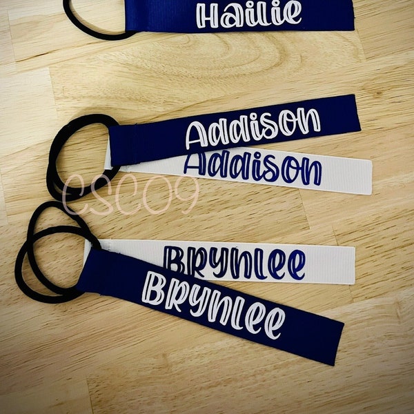 Personalized Pom Pom Tags for Cheerleading.