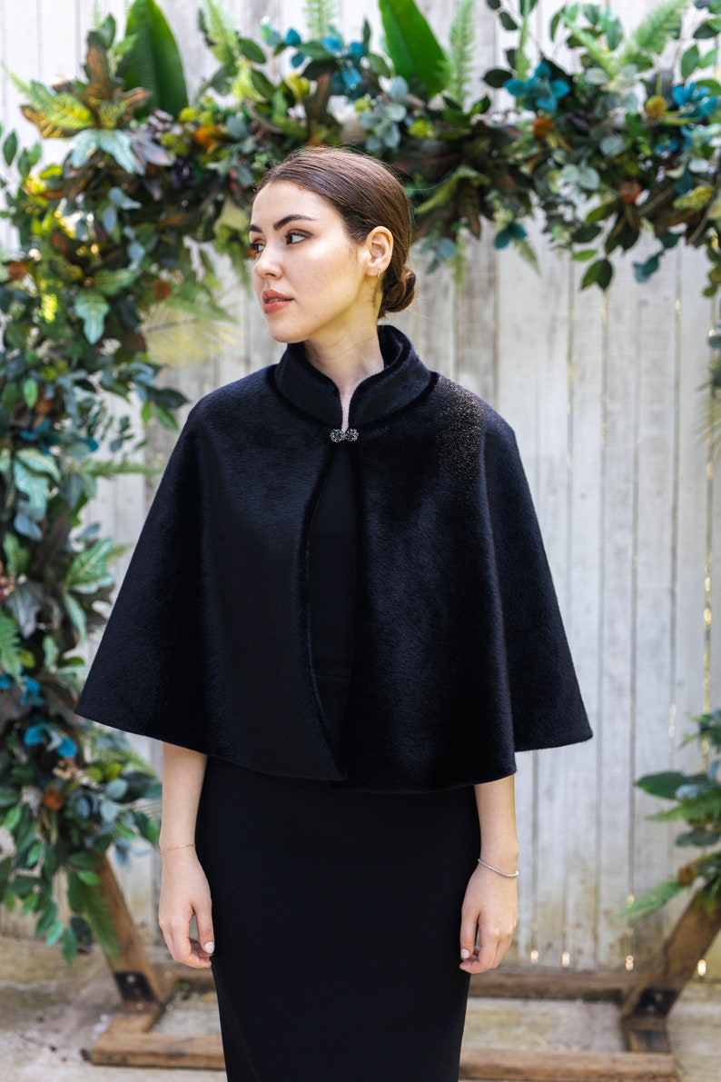fur shawl bridal
