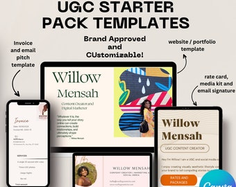 Editable UGC Starter Kit – Canva Templates (Digital Download)