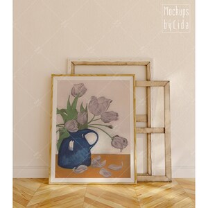 Boho Frame Mockup: Nordic Art Display (Digital Download)