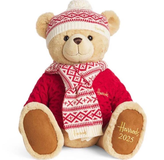 Harrods London 2025 Christmas Bear Alfie Brand New Norway