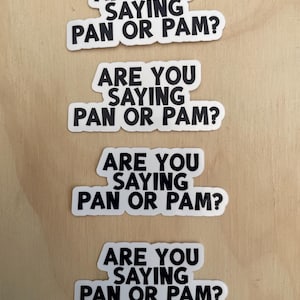 Funny Movie Quote Sticker - Step-Brothers Movie - “Are You Saying Pan or Pam?”