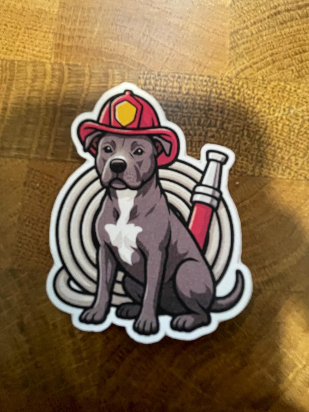 American Bulldog Firefighter Sticker - Etsy