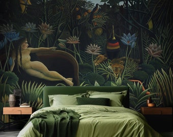 Henri Rousseau's The Dream 1910 removable wall mural famous painting 48