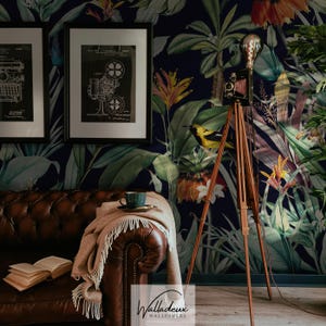 Dark exotic jungle removable wall mural wallpaper roll 25