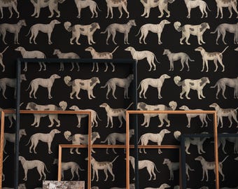 Dog Breed Wallpaper, Black Background, Pet Lover Design 82