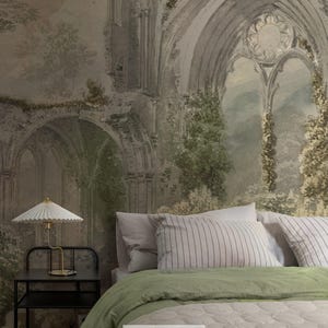 Fantasy garden removable wall mural canvas structure paper 22
