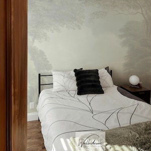 Pale trees removable wall mural  for breathtaking look 24